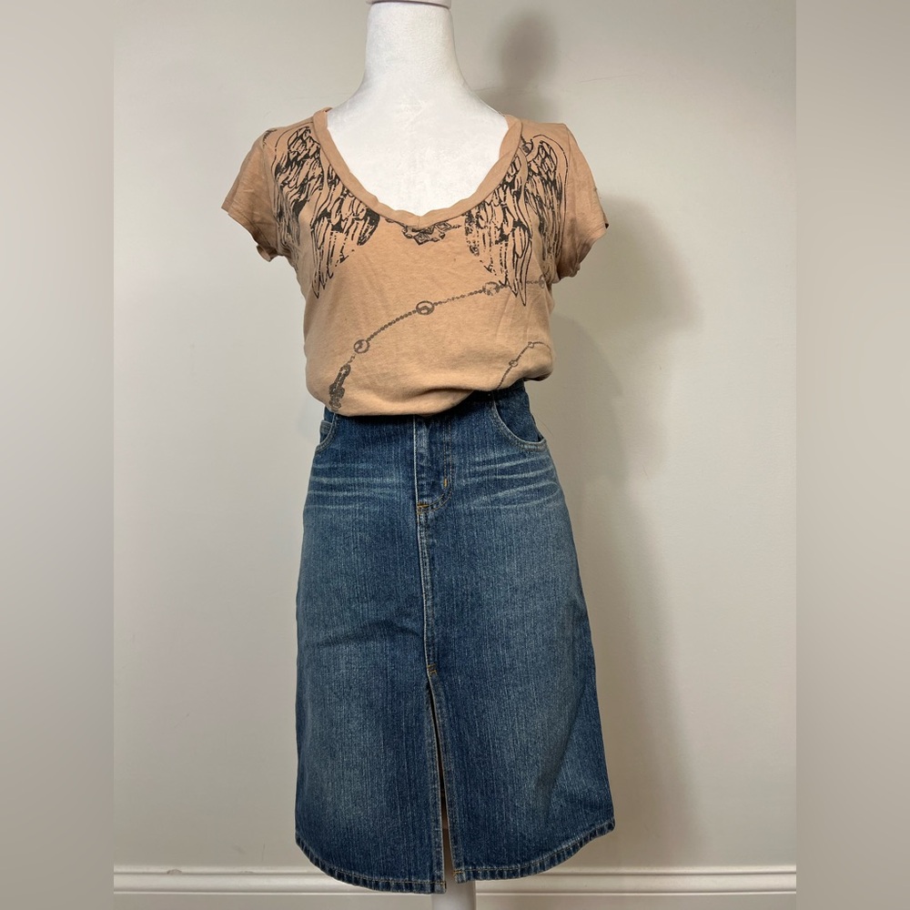 vintage Y2K v-neck rosary shirt